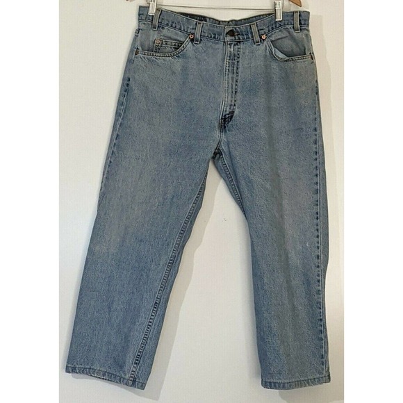 Levi's Orange Tab 505 38x32 Regular Fit Straight Leg Made In USA Denim Jeans - Picture 1 of 9